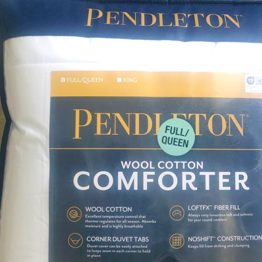 New!Pendleton Wool Cotton Comforter Full/Queen Size